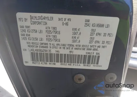 2006 Jeep Liberty Sport from USA, damaged, VIN 1J4GL48K86W290135